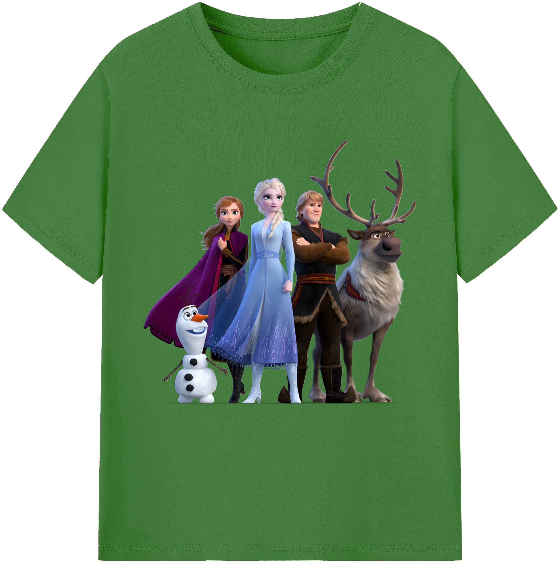 （画像用） アナと雪の女王 アンナ エルサ Frozen Anna Elsa レディースカジュアルプリントTシャツ（綿100％）